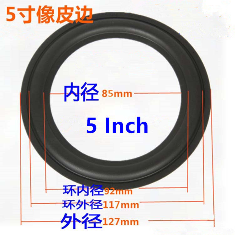 2PCS 127 mm Speaker Surrounder Rubber Woofer Edge For 5" 5 IN/INCH Speaker