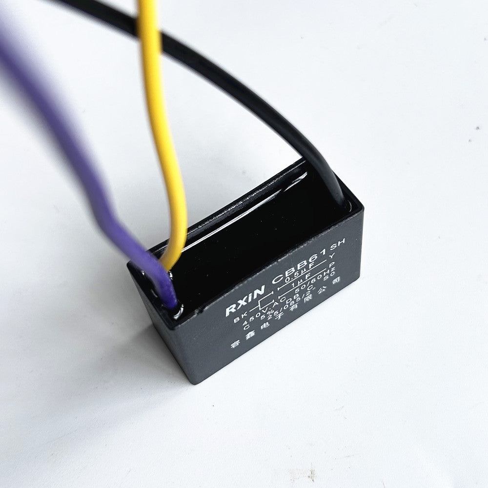 free shipping CBB61 motor fan start capacitor 3 wire, 0.5uf+1uf,450V ± 5% 85 degree