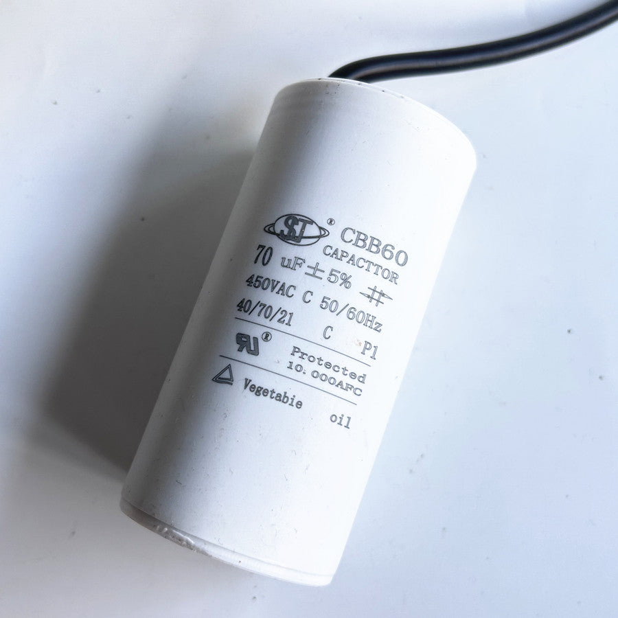 FREE SHIPPING CBB60 Electric Motor Run Capacitor 450VAC 70uF 70MFD with Wire 50/60Hz 40/70/21