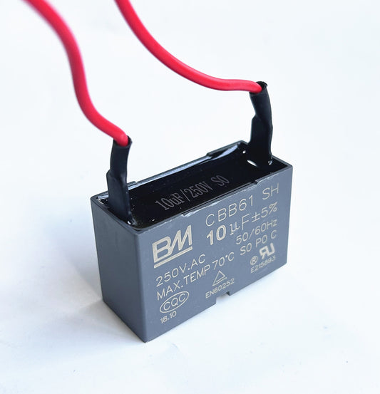 CBB61 10mfd 10uf 10 uF 250V VAC 50/60Hz Epoxy Resin Sealed Ceiling Fan Capacitor