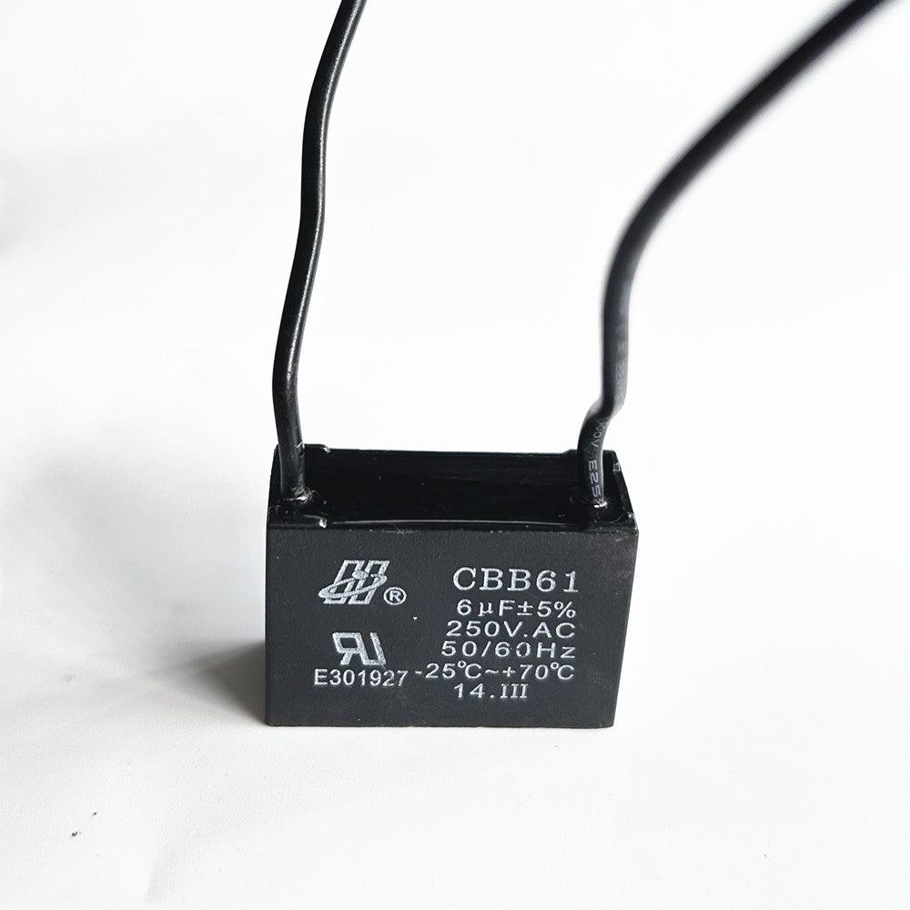 CBB61 6mfd 6uf 6.0uf 250V VAC 50/60Hz Epoxy Resin Sealed Ceiling Fan Capacitor