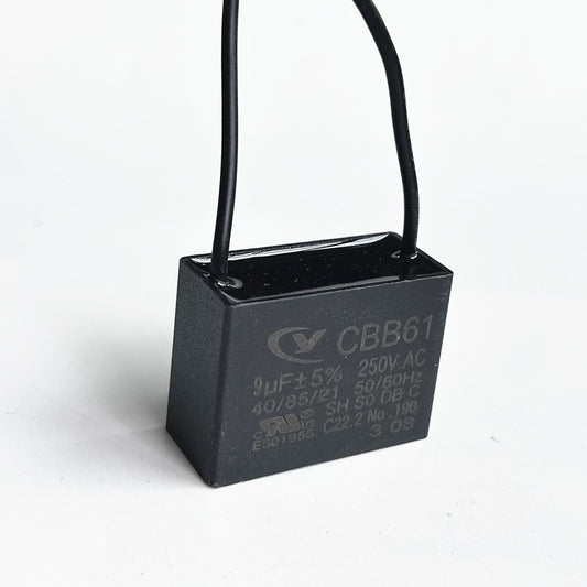 CBB61 9mfd 9uf 9 uF 250V VAC 50/60Hz Epoxy Resin Sealed Ceiling Fan Capacitor