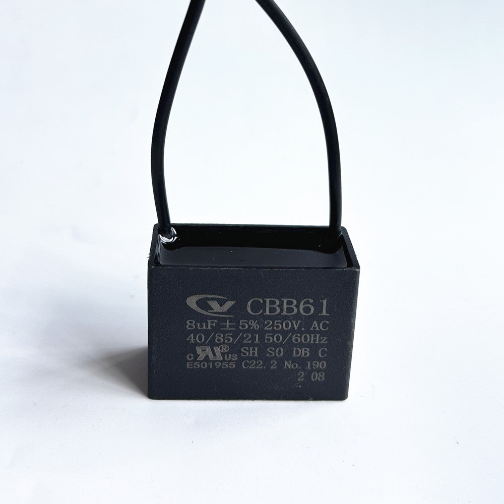 FREE SHIPPING CBB61 8mfd 8 uf 8.0uf 250V VAC 50/60Hz Epoxy Resin Sealed Ceiling Fan Capacitor