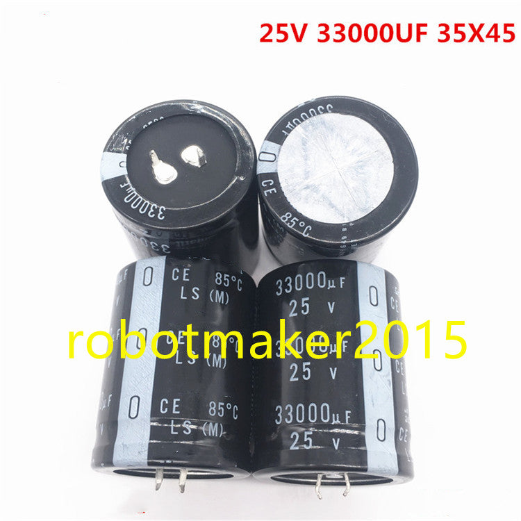 Brand New Snap-In 33000uF 33000MFD 25V Aluminum Electrolytic Capacitor 35*45 MM