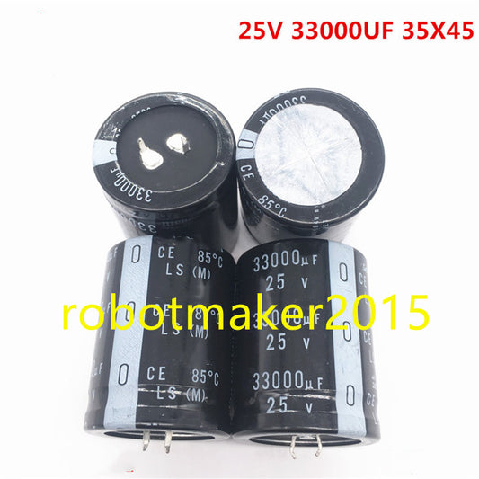 Brand New Snap-In 33000uF 33000MFD 25V Aluminum Electrolytic Capacitor 35*45 MM