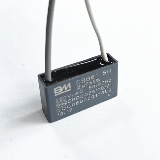 CBB61 2.0mfd 2uf 2.0 uF 250V VAC 50/60Hz Epoxy Resin Sealed Ceiling Fan Capacitor