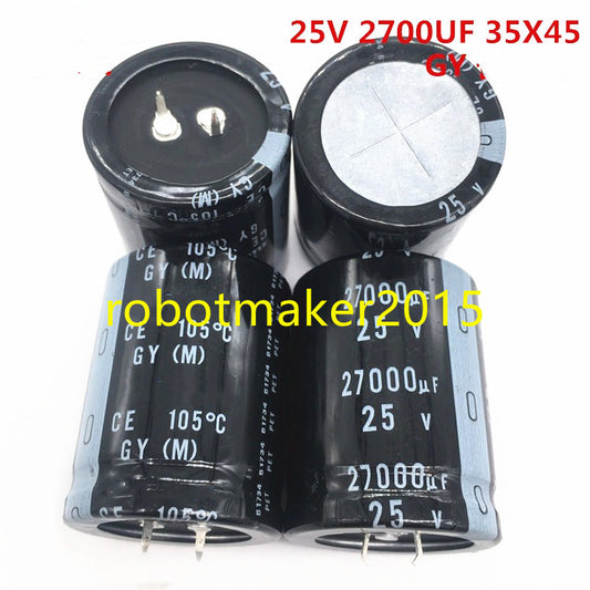 Brand New Snap-In 27000uF 27000MFD 25V Aluminum Electrolytic Capacitor 35*45 MM