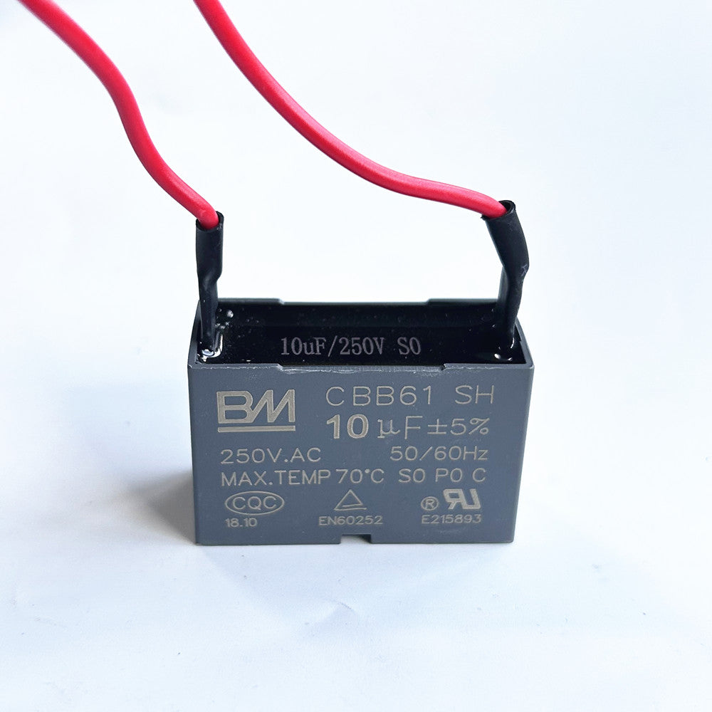 CBB61 10mfd 10uf 10 uF 250V VAC 50/60Hz Epoxy Resin Sealed Ceiling Fan Capacitor