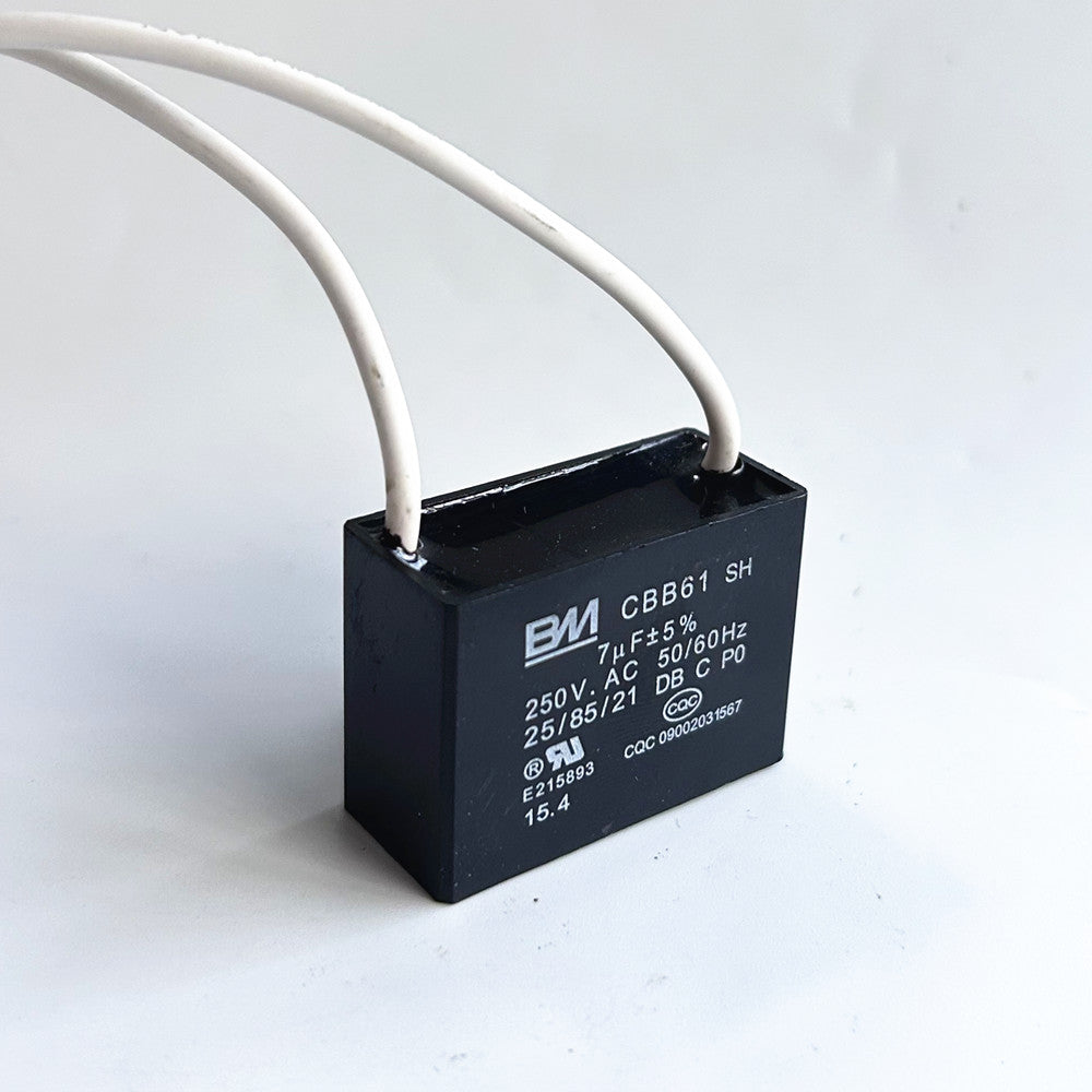 FREE SHIPPING CBB61 7mfd 7uf 7.0uf 250V VAC 50/60Hz Epoxy Resin Sealed Ceiling Fan Capacitor