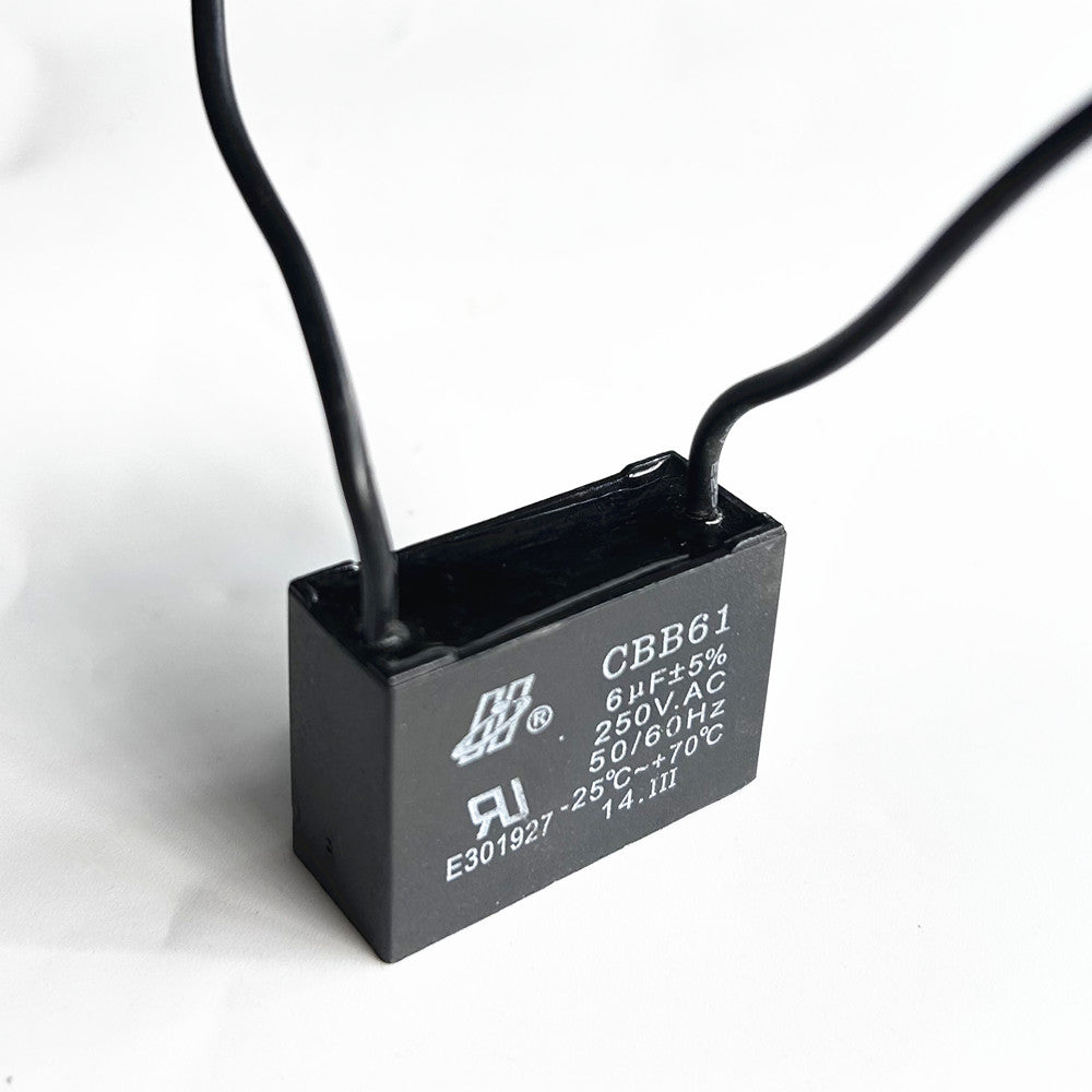 CBB61 6mfd 6uf 6.0uf 250V VAC 50/60Hz Epoxy Resin Sealed Ceiling Fan Capacitor