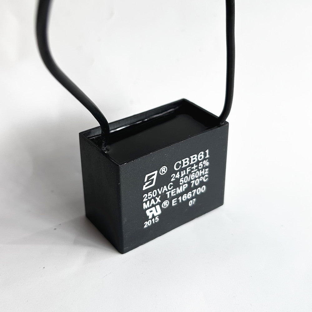 FREE SHIPPING CBB61 24mfd 24uf 24uF 250V VAC 50/60Hz Epoxy Resin Sealed Ceiling Fan Capacitor