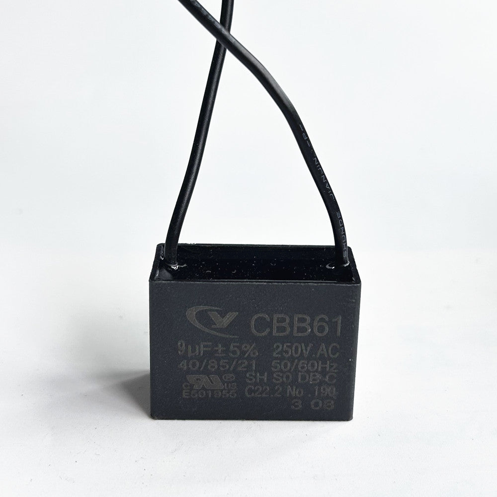 CBB61 9mfd 9uf 9 uF 250V VAC 50/60Hz Epoxy Resin Sealed Ceiling Fan Capacitor