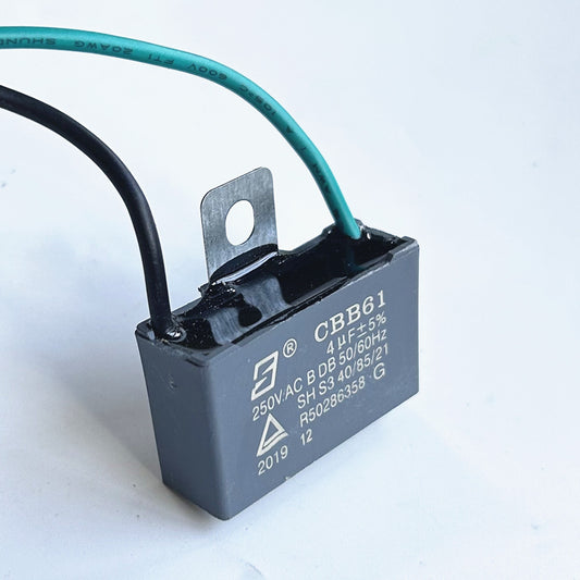 CBB61 4mfd 4uf 4.0uf 250V VAC 50/60Hz Epoxy Resin Sealed Ceiling Fan Capacitor