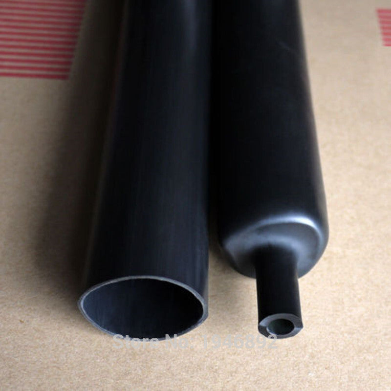 Black Heat Shrink Tubing Tube Dual Wall 3:1 Marine Adhesive Glue Lined Waterproof
