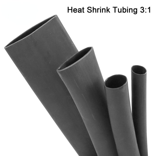 Black Heat Shrink Tubing Tube Dual Wall 3:1 Marine Adhesive Glue Lined Waterproof