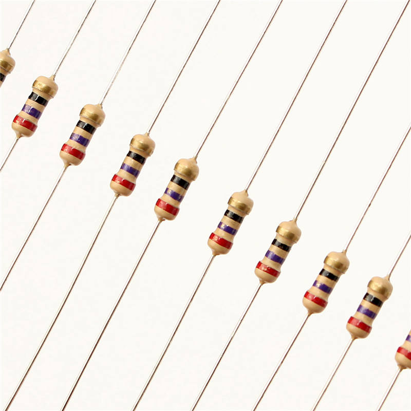 100Pcs 1/4W 0.25W  Carbon Film Resistor ±5% 1K-1M